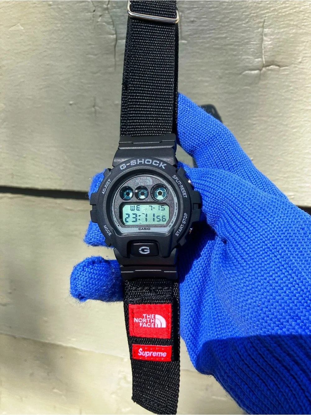 Custom G Shock Supreme Collab black and red Colorway
